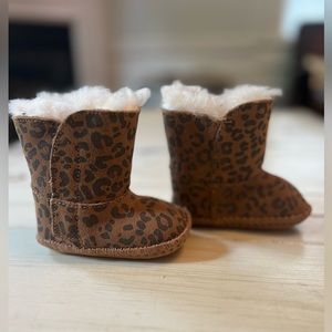 Ugg Cassie Leapord Print Baby Boots Girls Booties Infant Shoe Size 0/1 NWOT